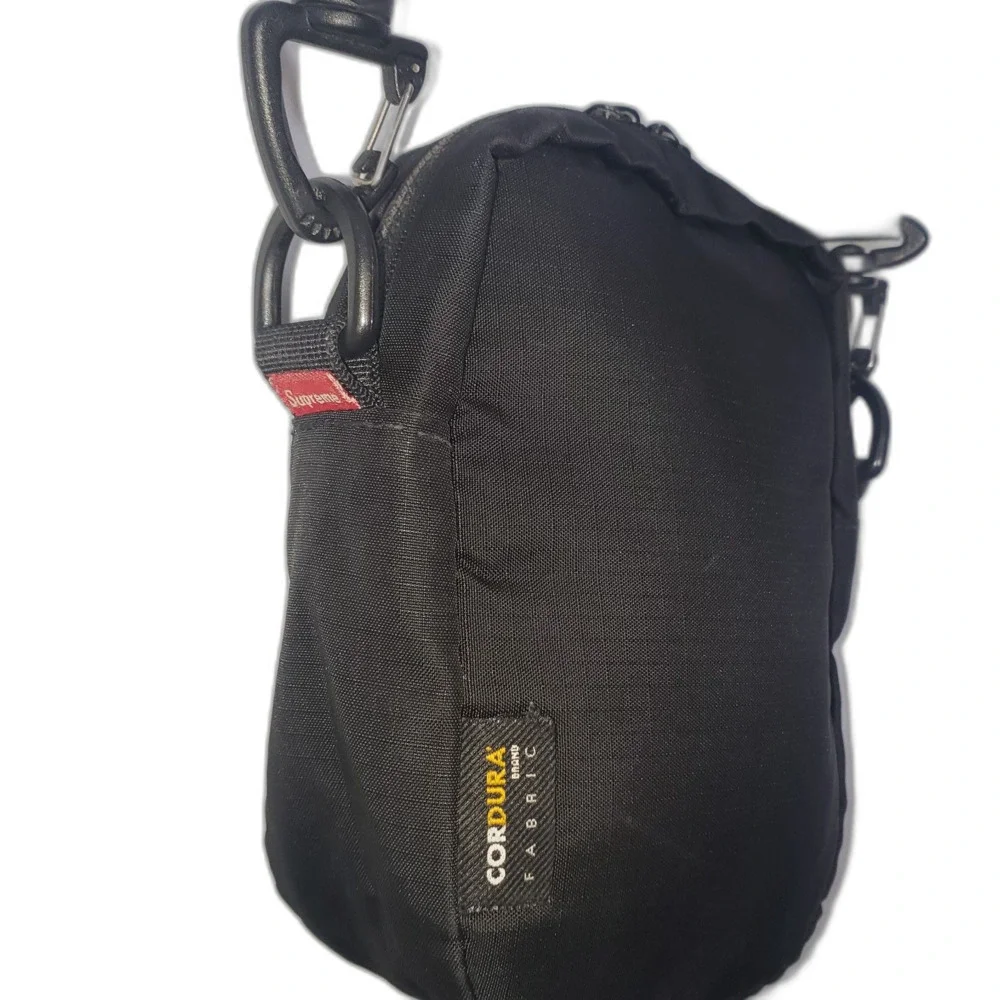 SUPREME SS17 Black Cross Body Nylon Bag Unisex Hiking Camping